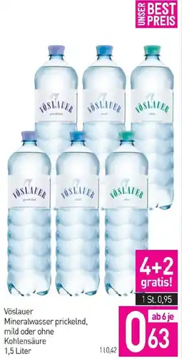 Sutterlüty Vöslauer Mineralwasser prickelnd mild oder ohne Kohlensäure Angebot