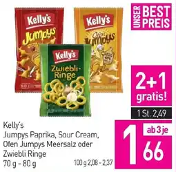 Sutterlüty Kelly's Jumpys Paprikam Sour Cream Ofen Jumpys Meersalz oder Zwiebli Ringe Angebot