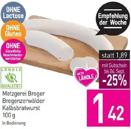 Sutterlüty Metzgerei Broger Bregenzerwälder Kalbsbratwurst Angebot