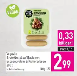 Sutterlüty Vegavita Bratwurstel auf Basis von Erbsenprotein & Kichererbsen Angebot