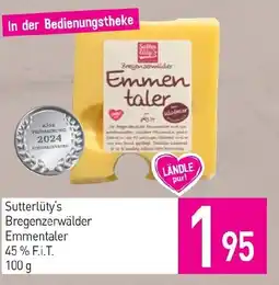 Sutterlüty Sutterlüty's Bregenzerwälder Emmentaler Angebot