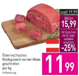 Sutterlüty Österreichisches Rindsgulasch von der Wade geschnitten Angebot