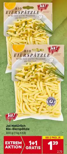 Billa Ja! Natürlich Bio-Eierspätzle Angebot