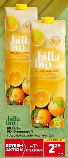 Billa Billa bio Bio-Orangensaft Angebot