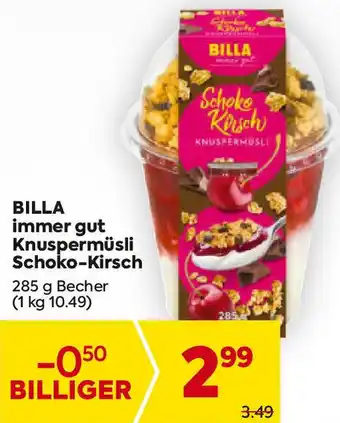 Billa BILLA immer gut Knuspermüsli Schoko-Kirsch Angebot