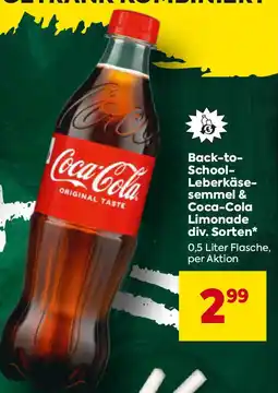 Billa Back-to- School Leberkäsesemmel & Coca-Cola Limonade div. Sorten Angebot