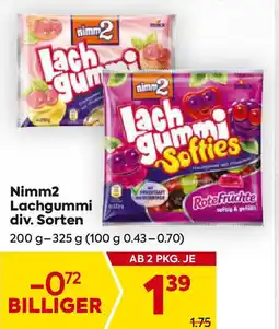 Billa Nimm2 Lachgummi div. Sorten Angebot