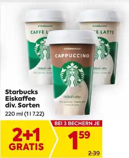 Billa Starbucks Eiskaffee div. Sorten Angebot