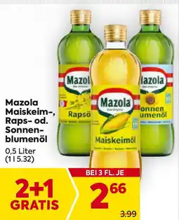 Billa Mazola Maiskeim, Raps-od. Sonnenblumenöl Angebot