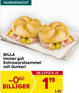 Billa BILLA immer gut Extrawurstsemmel mit Gurkerl Angebot