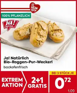 Billa Ja! Natürlich Bio-Roggen Pur Weckerl Angebot