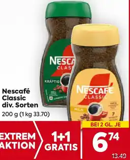 Billa Nescafé Classic div. Sorten Angebot