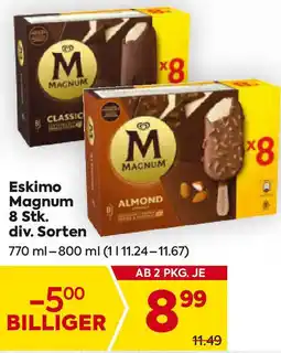 Billa Eskimo Magnum 8 Stk. div. Sorten Angebot