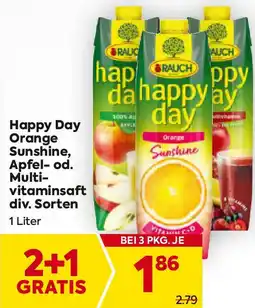 Billa Happy Day Orange Sunshine, Apfel- od. Multivitaminsaft div. Sorten Angebot