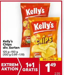Billa Kelly's Chips div. Sorten Angebot