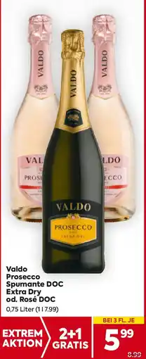 Billa Valdo Prosecco Spumante DOC Extra Dry od. Rosé DOC Angebot