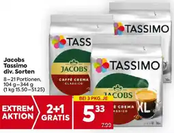 Billa Jacobs Tassimo div. Sorten Angebot
