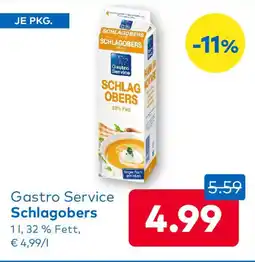 T&G Gastro Service Schlagobers Angebot