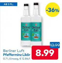 T&G Berliner Luft Pfefferminz Likör Angebot