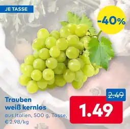 T&G Trauben weiß kernlos Angebot