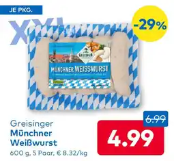 T&G Greisinger Münchner Weißwurst Angebot