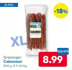 T&G Greisinger Cabanossi Angebot