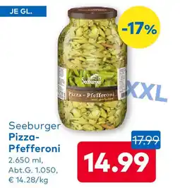 T&G Seeburger Pizza Pfefferoni Angebot