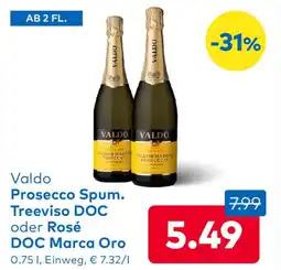 T&G Valdo Prosecco Spum. Treeviso DOC oder Rosé DOC Marca Oro Angebot