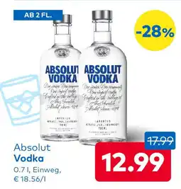 T&G Absolut Vodka Angebot