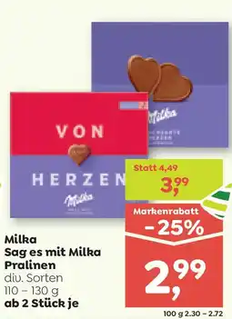 ADEG Milka Sag es mit Milka Pralinen Angebot