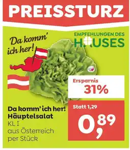 ADEG Da komm' ich her! Häuptelsalat Angebot
