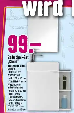 Hornbach Badmöbel Set Cloud Angebot