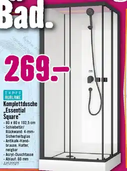 Hornbach Komplettdusche Essential Square Angebot