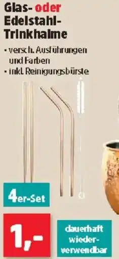 Thomas Philipps Glas oder Edelstahl Trinkhalme Angebot
