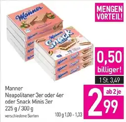 Sutterlüty Manner Neapolitaner 3er oder 4er oder Snack Minis 3er Angebot