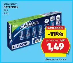 Hofer ACTIV ENERGY BATTERIEN Angebot