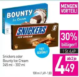 Sutterlüty Snickers oder Bounty Ice Cream Angebot