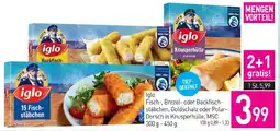 Sutterlüty Iglo Fisch, Brezel oder Backfisch stäbchen, Goldschatz oder Polar- Dorsch in Knusperhülle, MSC Angebot