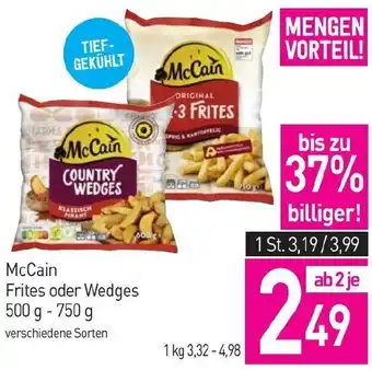 Sutterlüty McCain Frites oder Wedges Angebot