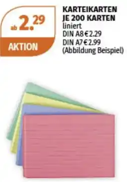 Müller Karteikarten je liniert Angebot