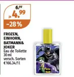 Müller Frozen, einhorn, batmann& joker Angebot
