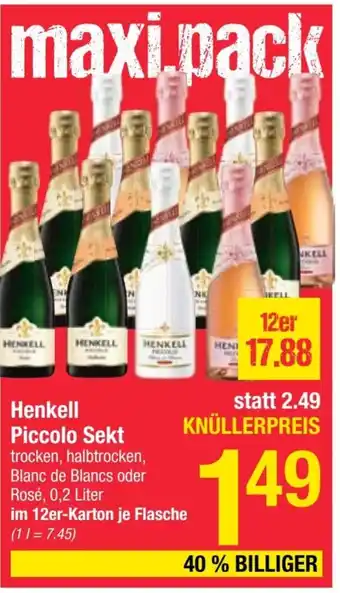 Maximarkt Henkell Piccolo Sekt Angebot