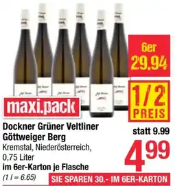Maximarkt Tom Dockner Grüner Veltliner Göttweiger Berg Angebot