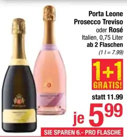 Maximarkt Porta Leone Prosecco Treviso oder Rosé Angebot