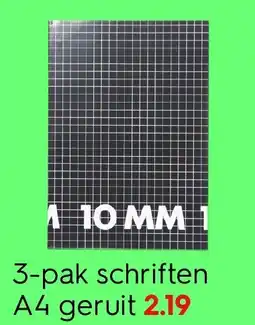HEMA 3-pak schriften A4 geruit Angebot