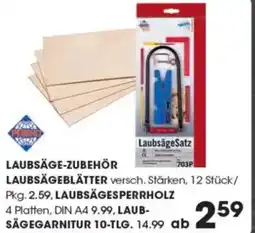 Libro Laubsäge-zubehör laubsägeblätter versch. stärken, laubsägesperrholz sagegarnitur Angebot