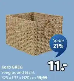 JYSK Korb GREG Seegras und Stahl Angebot