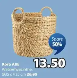 JYSK Korb ARE Wasserhyazinthe Angebot