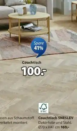 JYSK Couchtisch SNESLEV Dekorfolie und Stahl Angebot