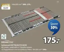JYSK Dreamzone lattenrost hattelva fix ga50 Angebot